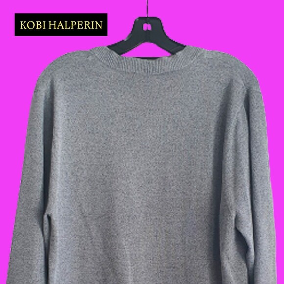 KOBI HALPERIN NEW PHOEBE Sequin Pockets Open Front Midi Cardigan XL - Picture 10 of 12